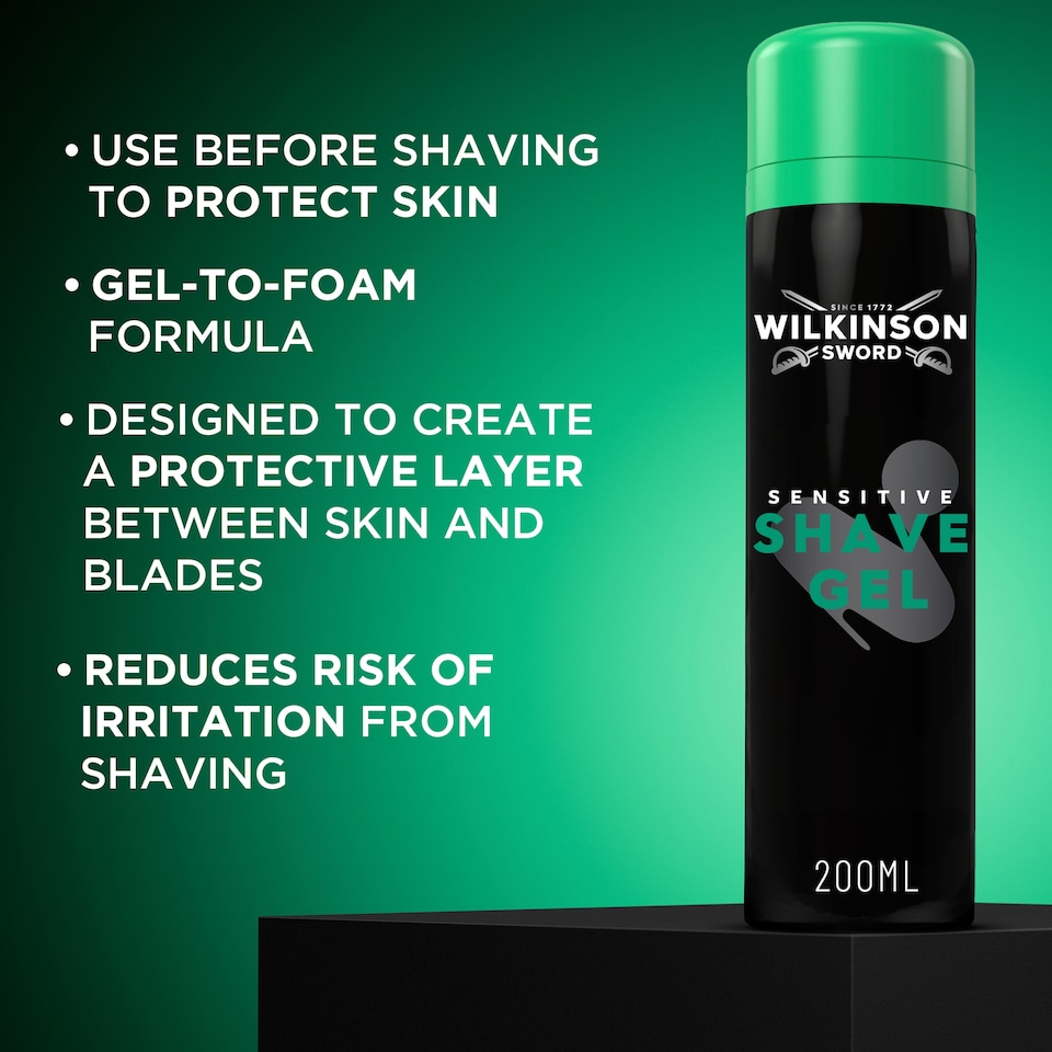image 1 of Wilkinson Sword Sensitive Shave Gel 200ml