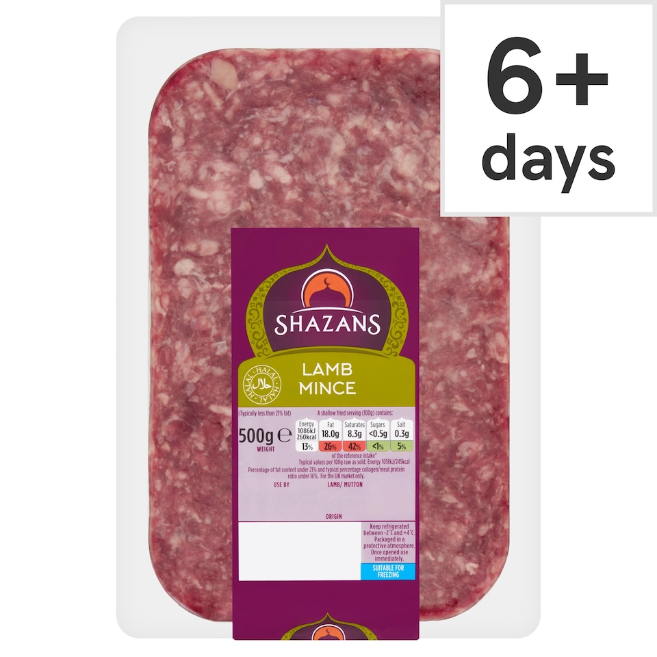 Shazans Halal Lamb Mince 500G
