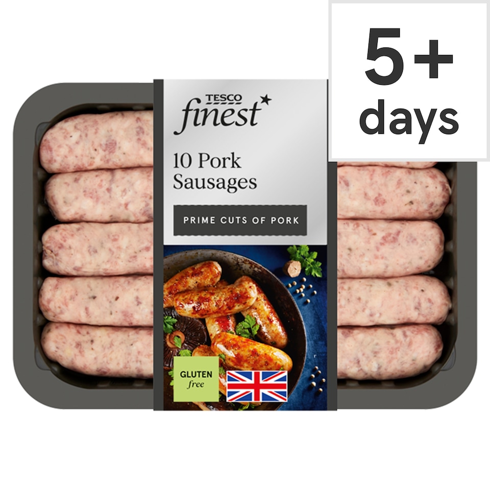 Tesco Finest 10 Traditional Pork Sausages 667G