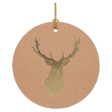 Tesco Kraft Foil Stag Tag 5 Pack