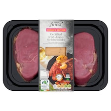 Tesco Finest Sirloin Steaks With Creamy Peprcrn Sauce 470G