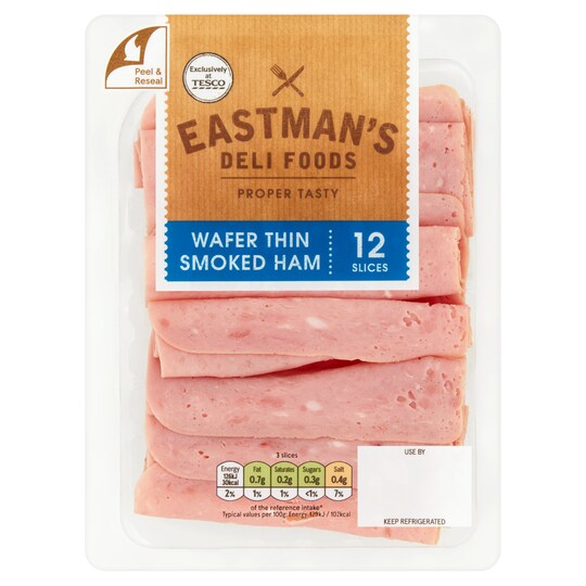 Eastman's Wafer Thin Smoked Ham 125G Tesco Groceries