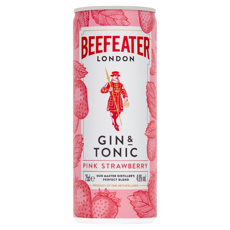 Beefeater Pink Strawberry Gin And Tonic 25Cl