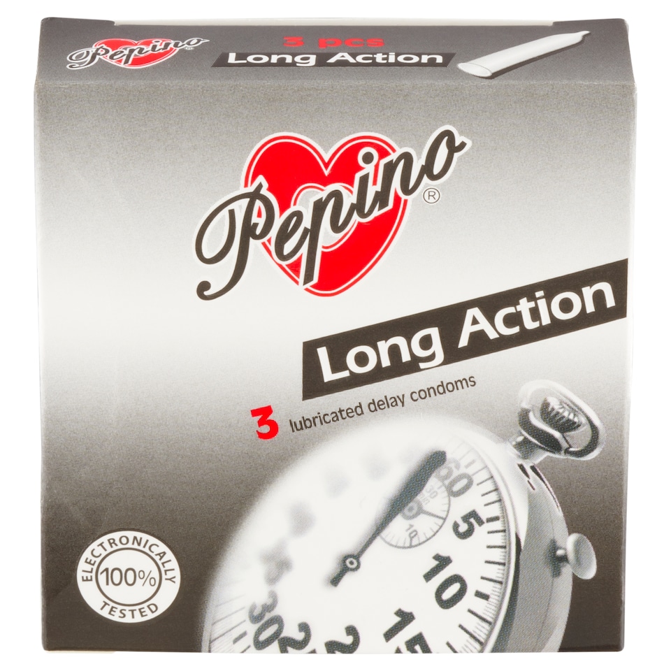 obrázok 1 z Pepino Long Action kondómy z prírodného latexu s lubrikantom 3 ks