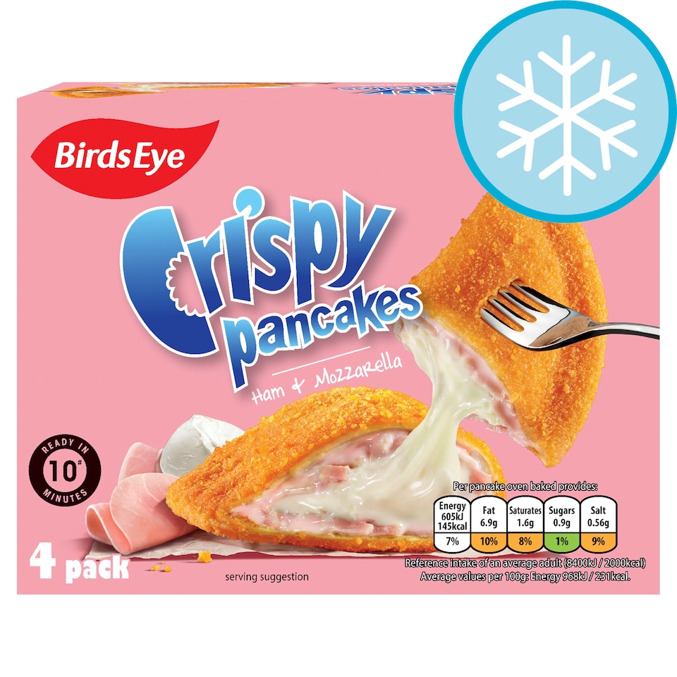 Birds Eye Crispy Pancakes Ham And Mozzarella 4 Pack 250G