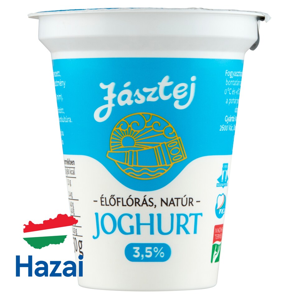 Jásztej élőflórás natúr joghurt 3,5% 150 g  1. kép