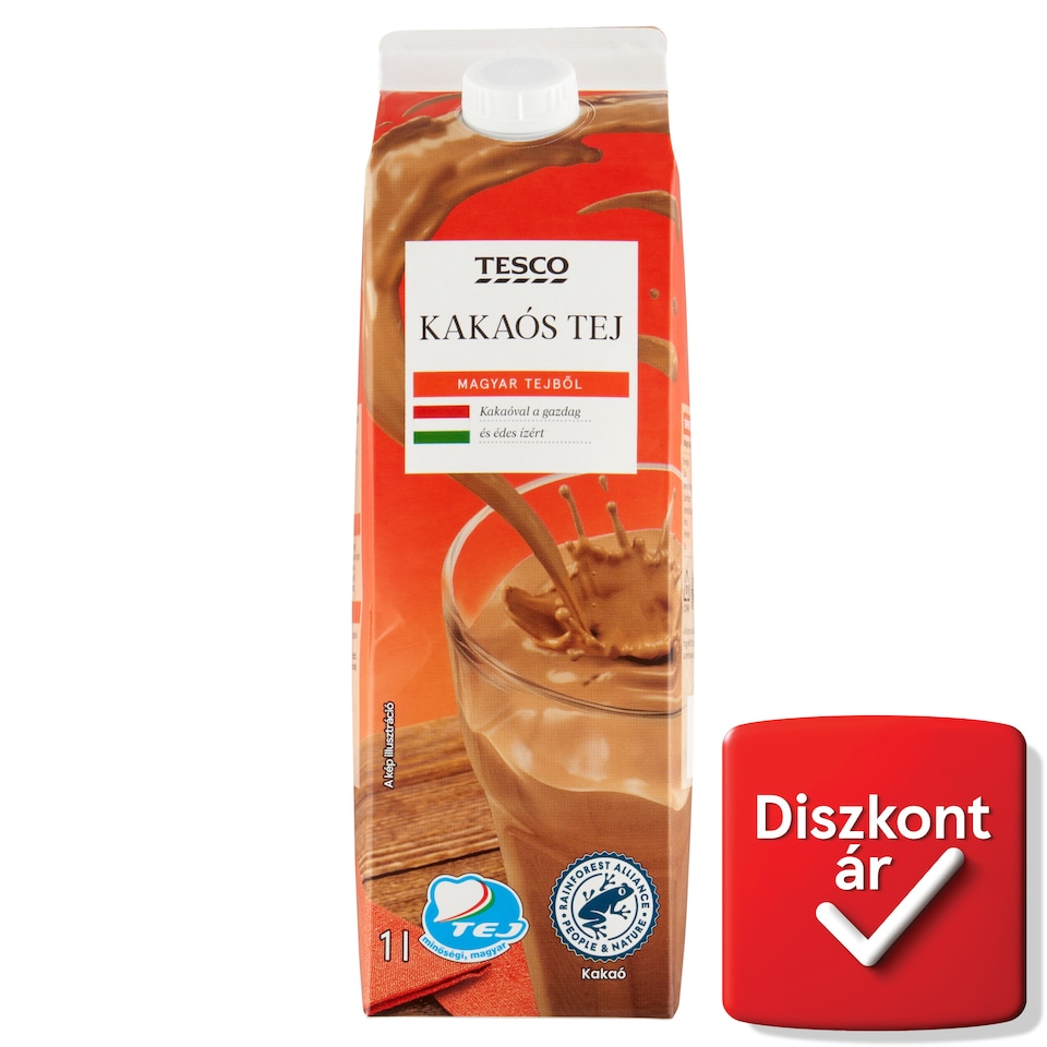 Tesco ESL zsírszegény kakaós tej 1 l