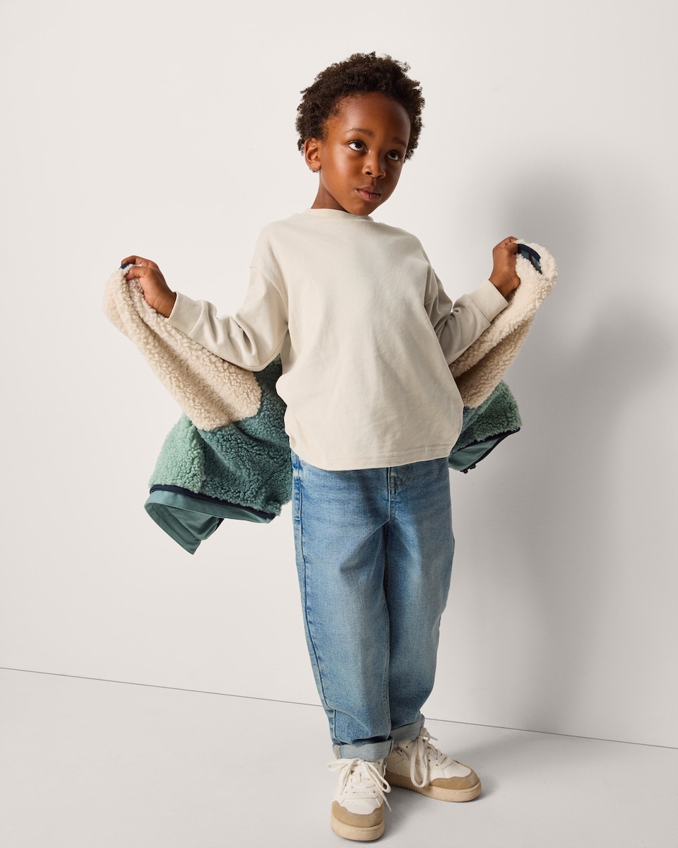 image 1 of F&F Boys 3-Pack Pure Cotton Long Sleeved Tops in Teal