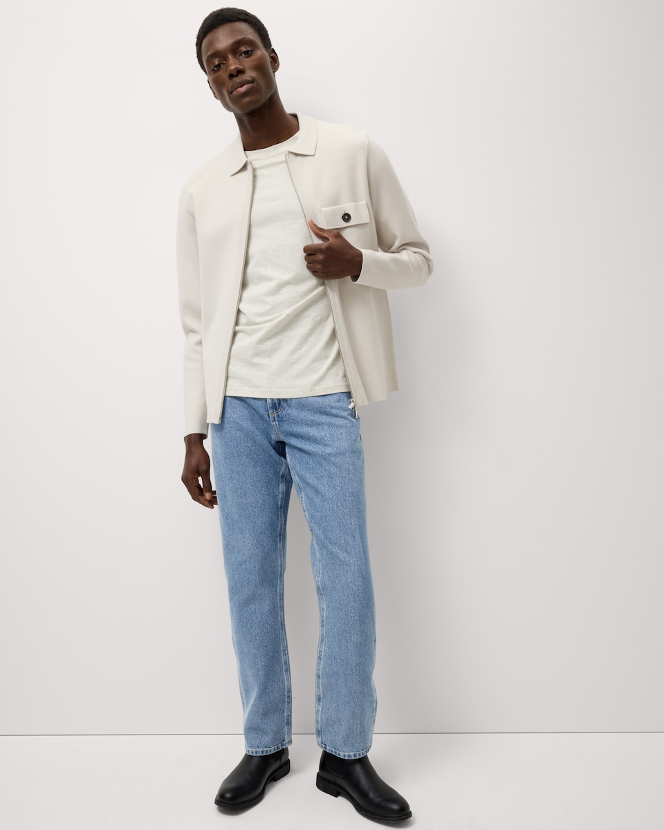 image 1 of F&F Pure Cotton Straight Leg Jeans in Blue