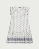 image 4 of F&F Pure Cotton Double Cloth Ruffle Sleeved Tiered Dress in Multi White