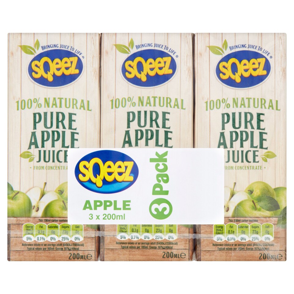 Sqeez Apple Juice 3 X 200Ml