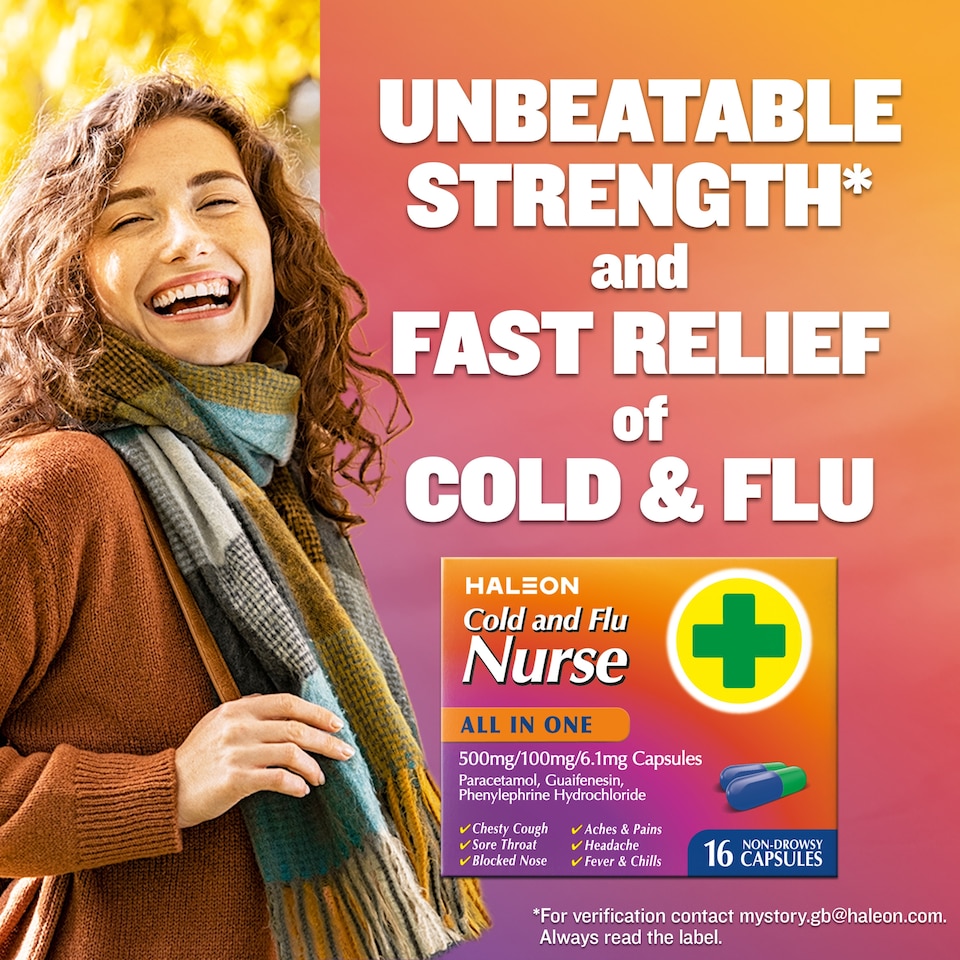 image 1 of Cold & Flu Nurse All In One 500Mg/100Mg/6.1Mg Capsules 16 Pack