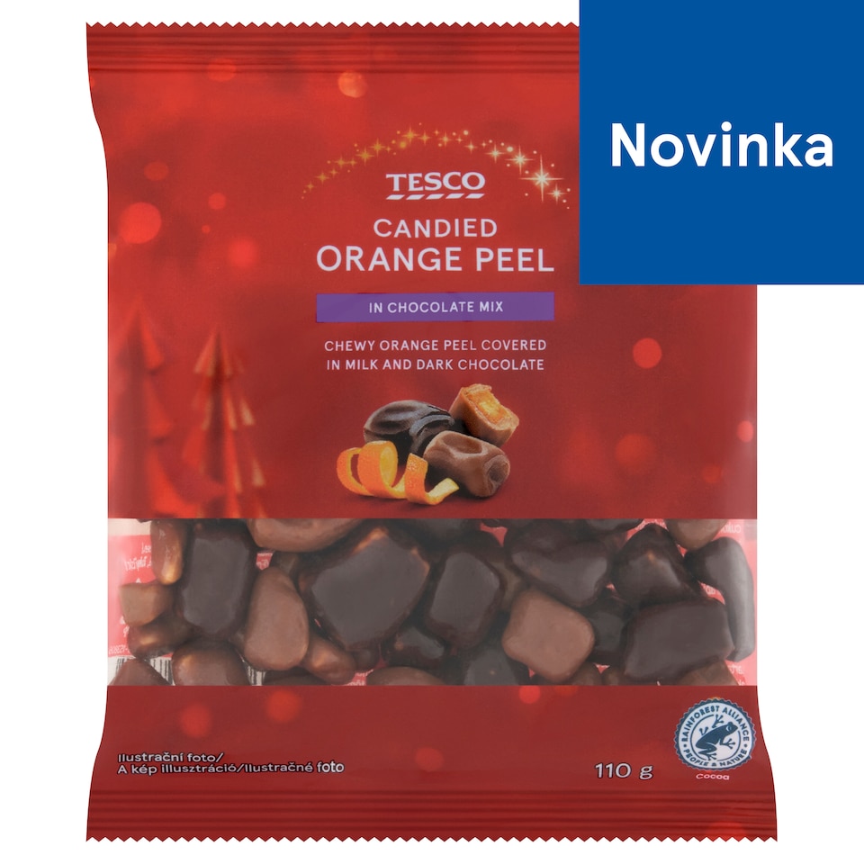 Tesco Candied Orange Peel in Chocolate Mix 110 g
