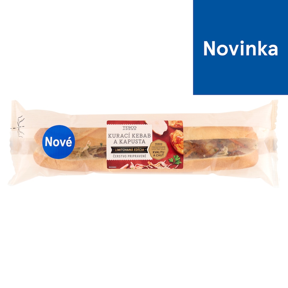 Tesco Bageta kurací kebab a kapusta 188 g