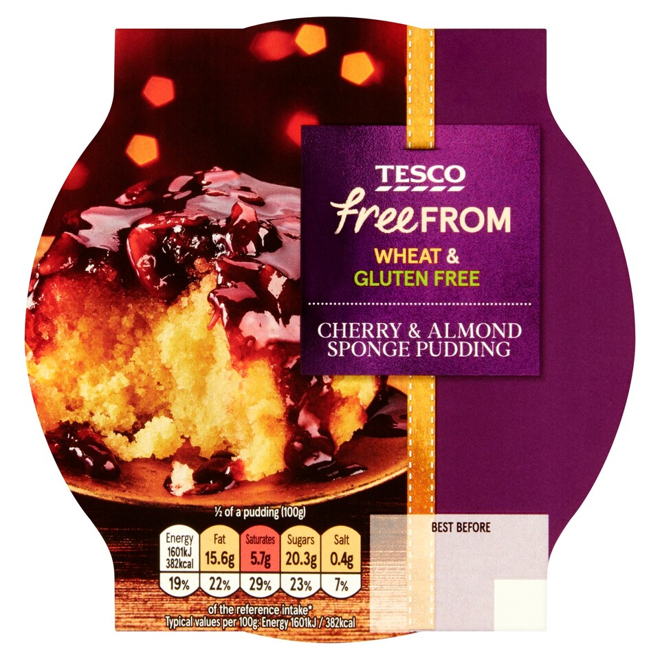 Tesco Free From Cherry And Almond Spng 200G