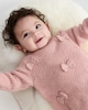 image 3 of F&F Baby 2-Piece Knitted Bow Jumper and Leggings Set in Pink