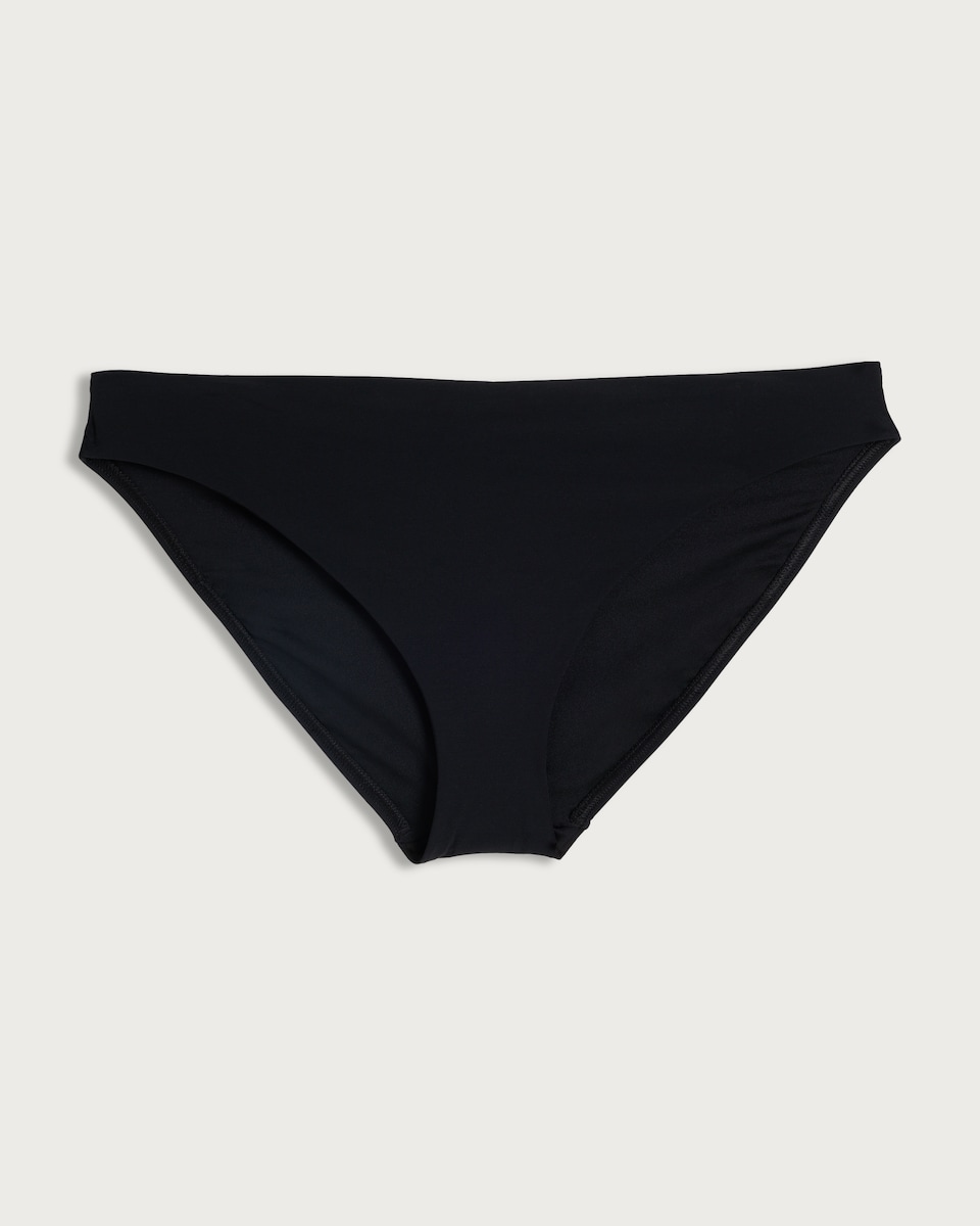 image 1 of F&F Contour High Leg Bikini Bottoms in Black