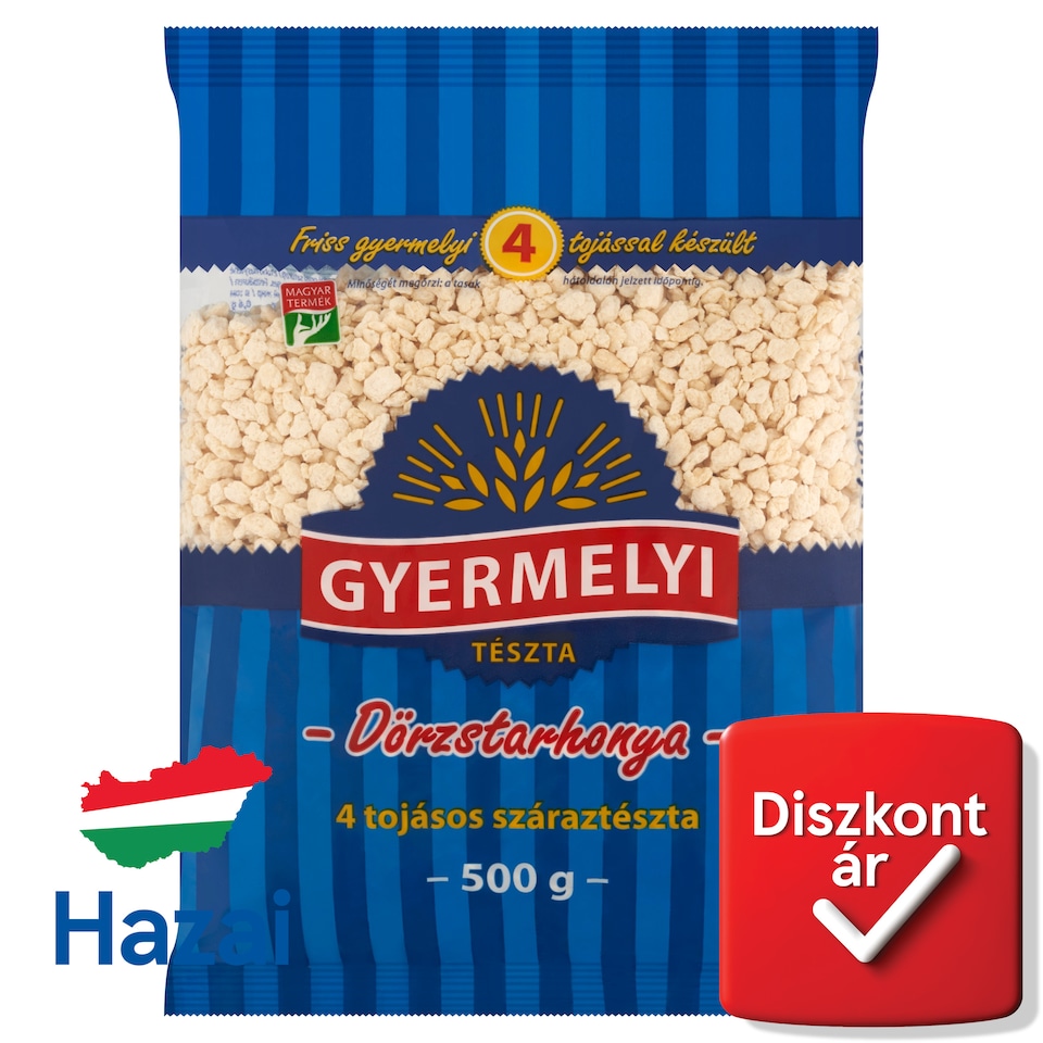 Gyermelyi dörzstarhonya 4 tojásos száraztészta 500 g