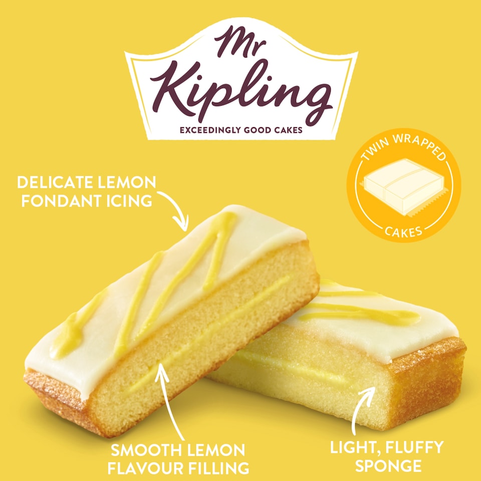 image 1 of Mr Kipling Lemon Cake Slices 6 Pack