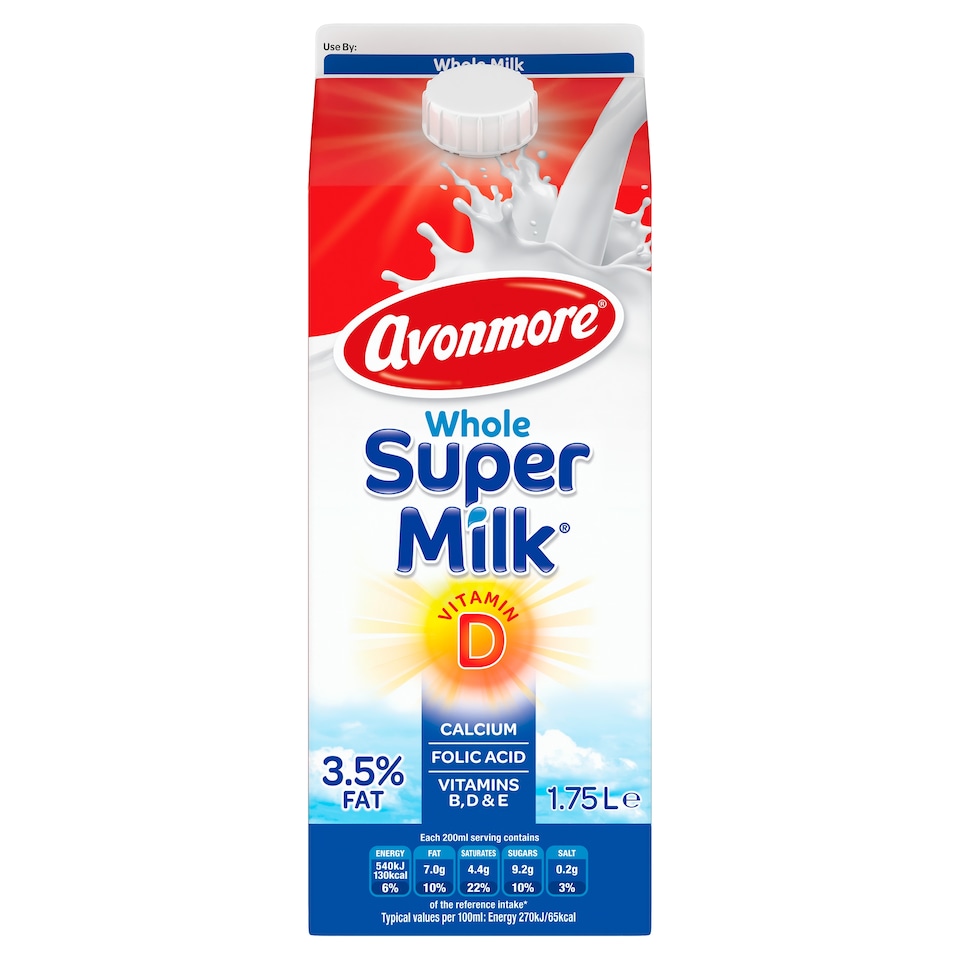 Avonmore Whole Super Milk 1.75L