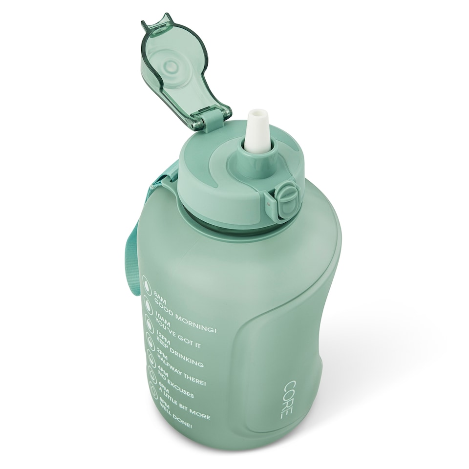 image 1 of Core Kitchen Green Plastic Barrel Water Bottle 1.5L