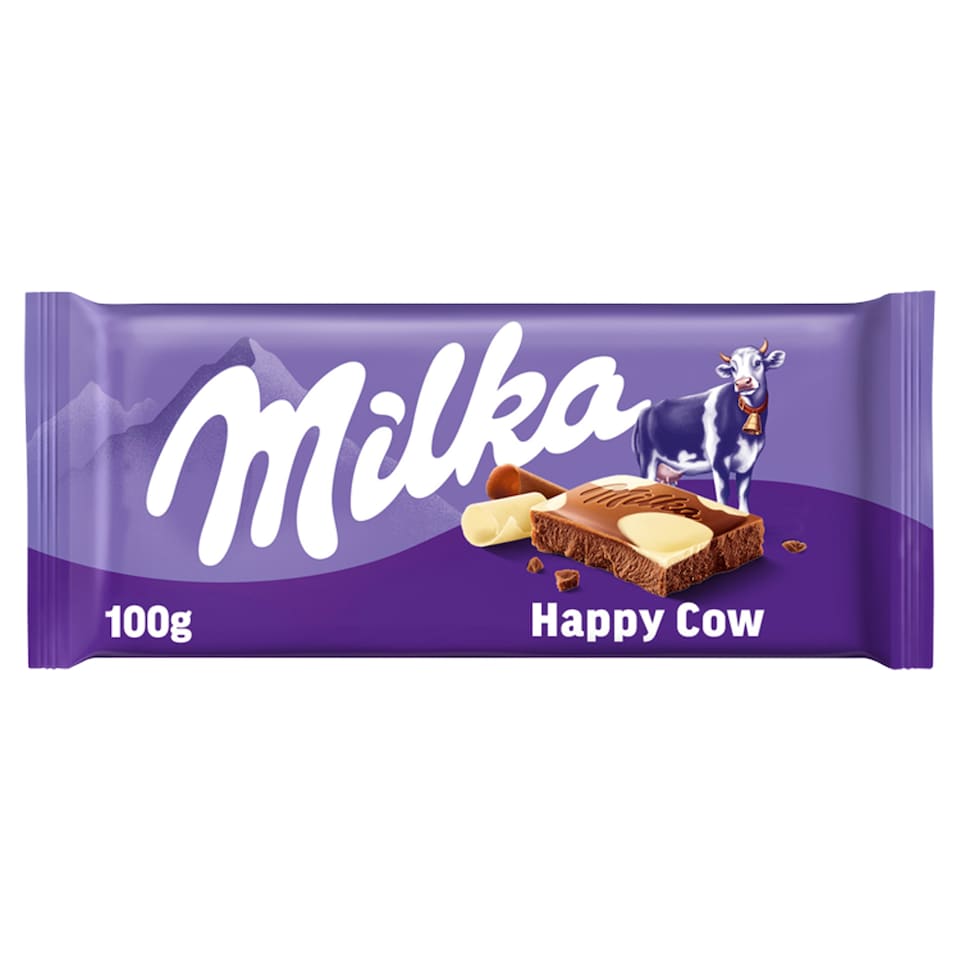 Milka alpesi tej felhasználásával készült tejcsokoládé fehér csokoládéval 100 g