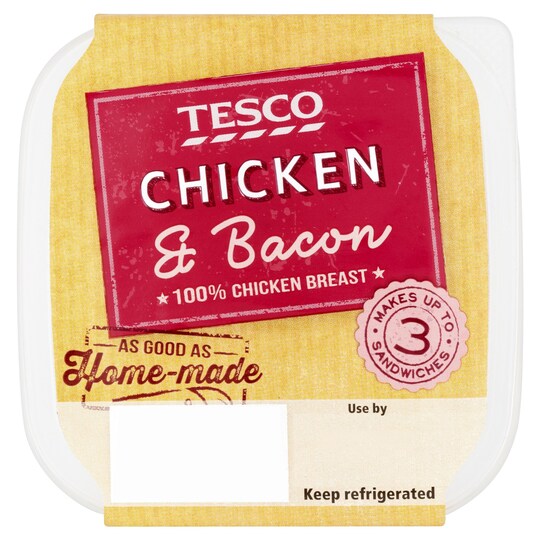 Tesco Chicken And Bacon Sandwich Filler 182G Tesco Groceries