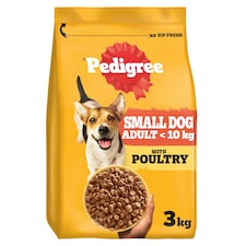 PEDIGREE Small Dog Complete Dry Food with Poultry & Veg 3kg 