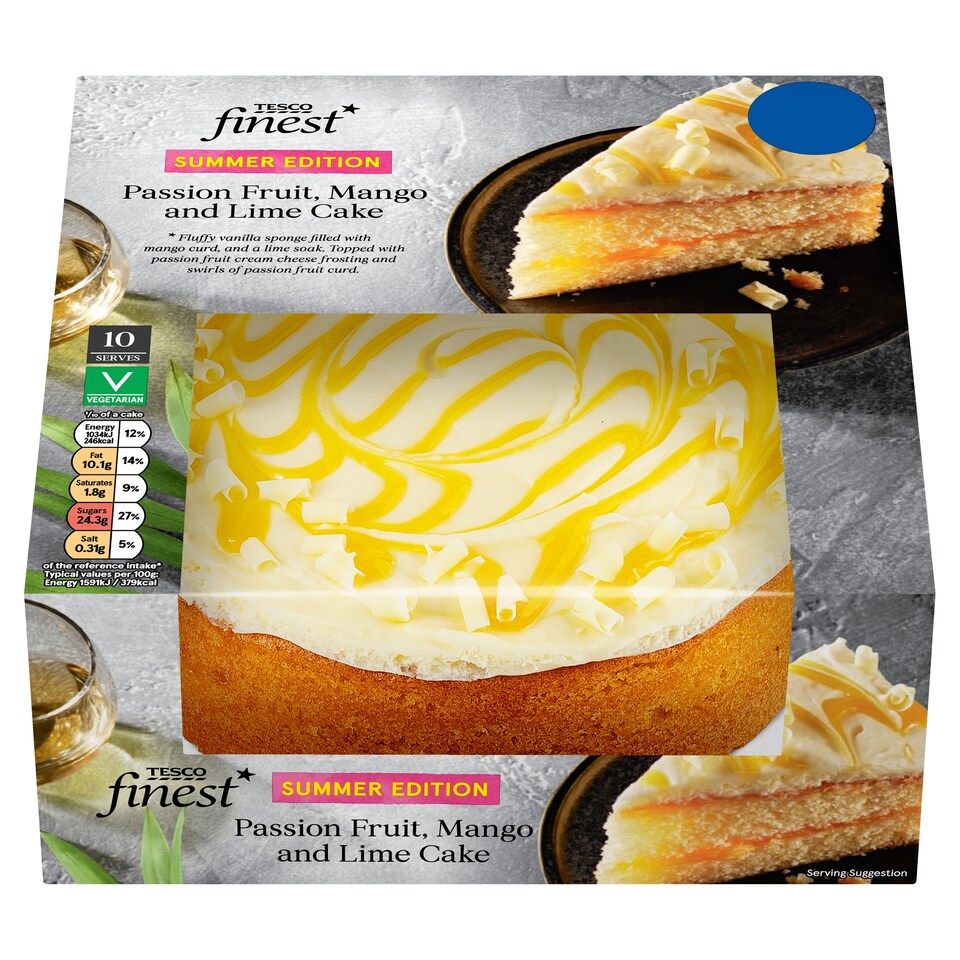 Tesco Finest Lime, Passion Fruit & Mango Cake