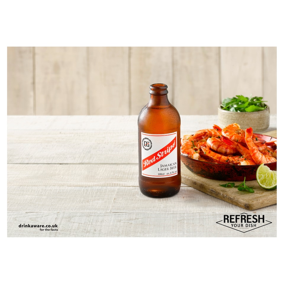 image 1 of Red Stripe Jamaican Lager Beer Bottle 6x330ml