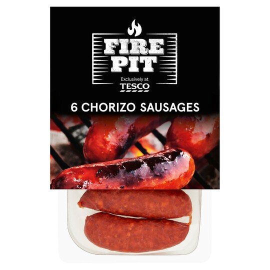 Tesco Fire Pit Chorizo Sausages 6Pack 300G Tesco Groceries