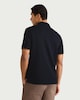 image 2 of F&F Textured Zip Neck Tipped Polo Shirt in Navy