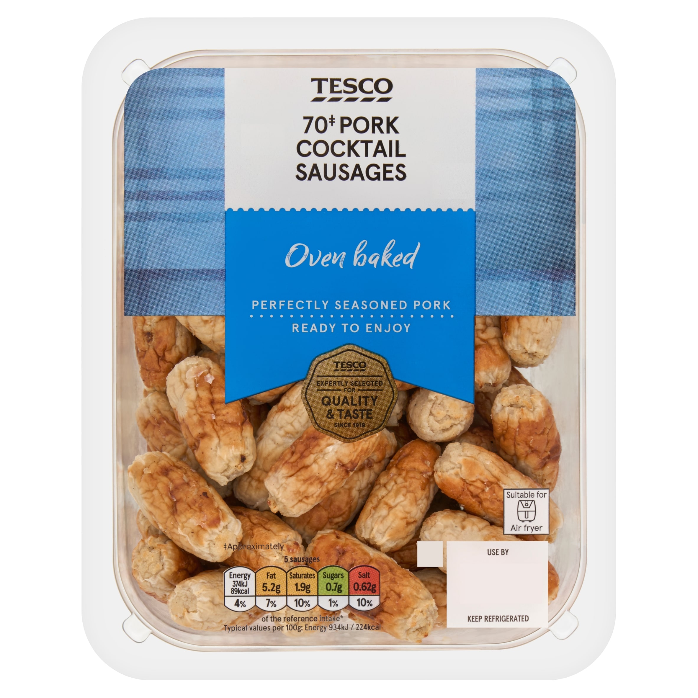 Tesco Pork Cocktail Sausages 70 Pack 560g