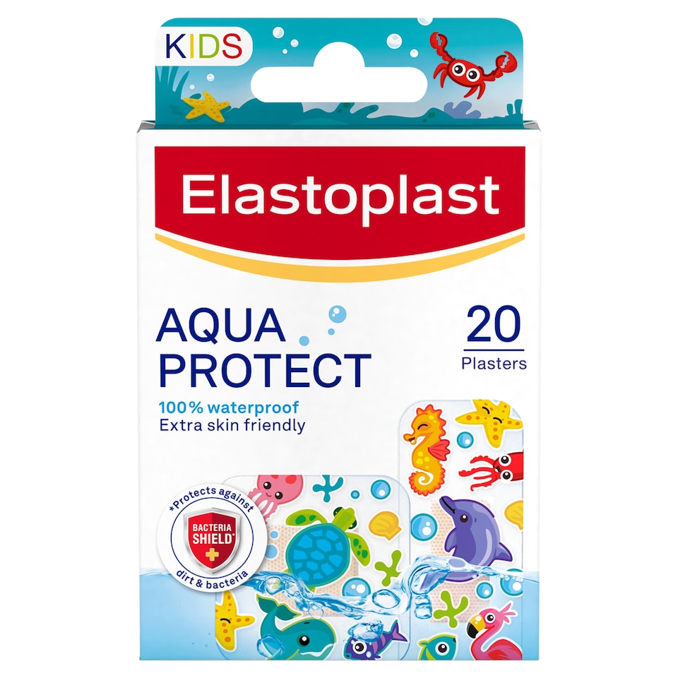 image 1 of Elastoplast Aqua Protect Kids Plasters 20 Pack