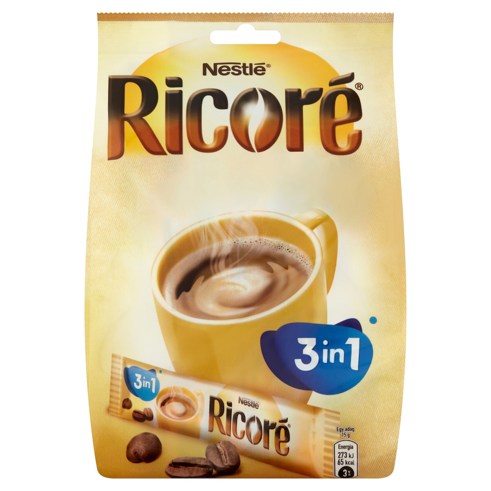 image 1 of Nestlé Ricoré 3in1 Instant Coffee Powder Mix with Sugar and Coffee Creamer 10 x 15 g (150 g)