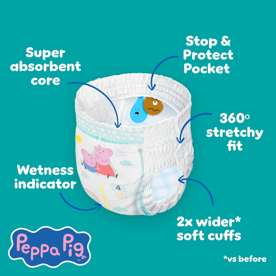 image 1 of Pampers Premium Protection 42 Nappy Pants Size 6
