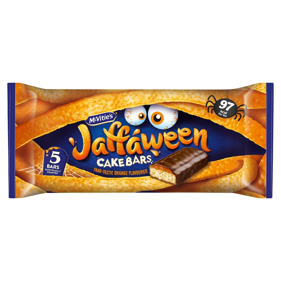 image 1 of McVitie's Jaffaween Cake Bars Orange 5pk