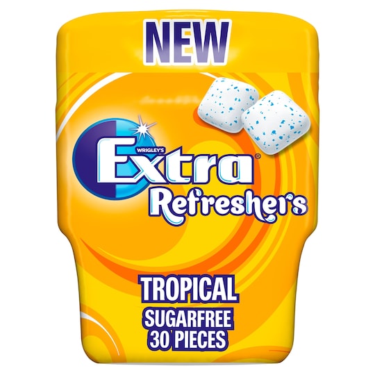 Wrigleys Extra Refreshers Tropical Chewing Gum 67G Tesco Groceries