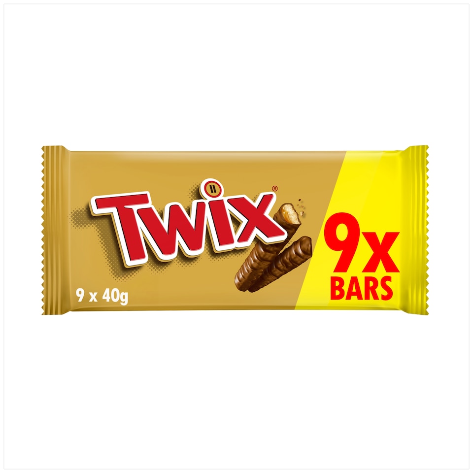Twix Caramel Multipack Milk Chocolate Biscuit Bars 9 x 40g