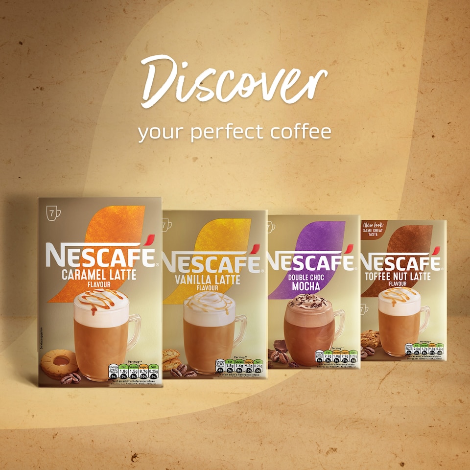 image 1 of Nescafe Toffee Nut Latte Instant Coffee 7 Sachets