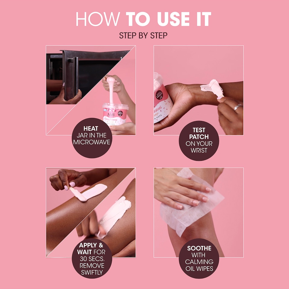 image 1 of Nad's Strawberries & Cream Waxing Dots 200g
