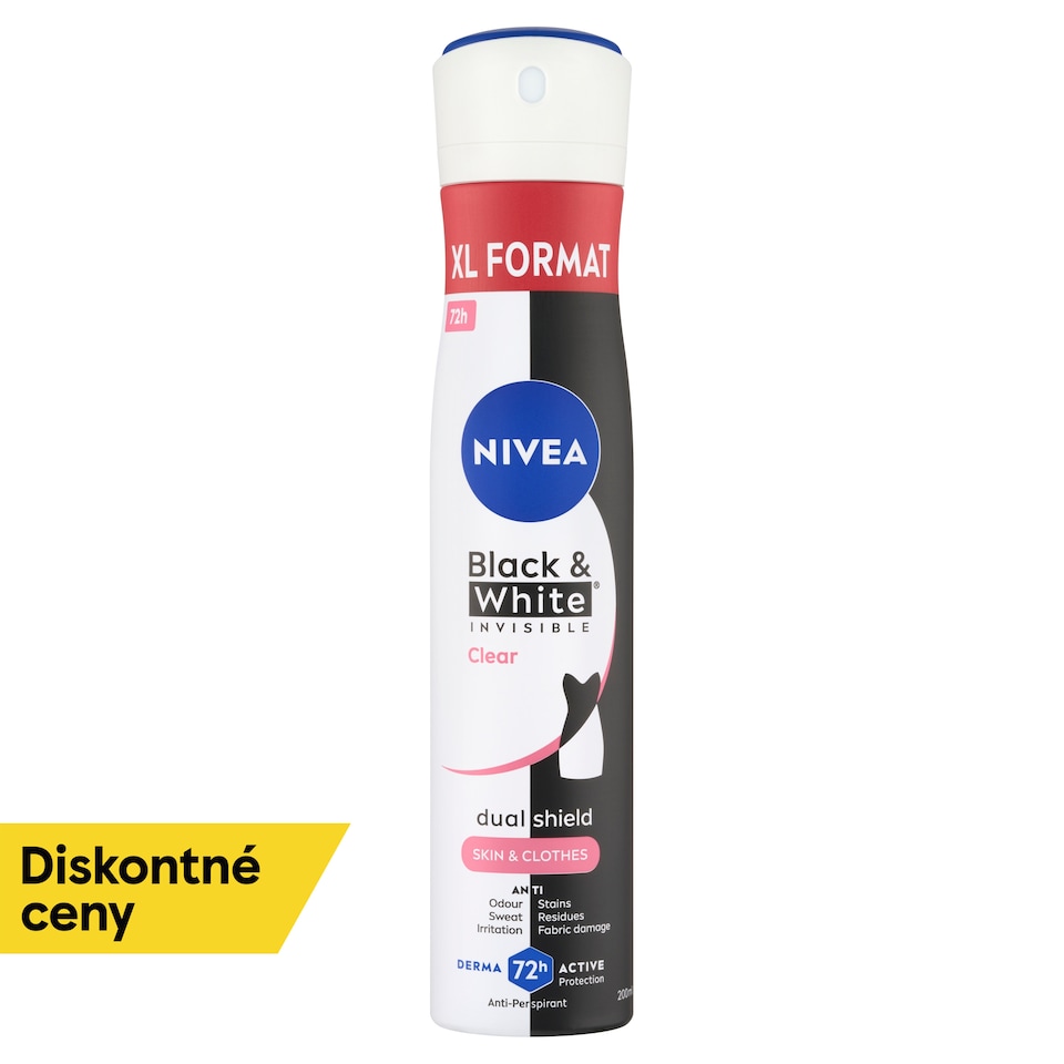 image 1 of Nivea Black & White Invisible Clear Antiperspirant Spray 200 ml