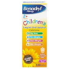 Benadryl Allergy Children's Oral Solution Tutti Frutti Flavour 6YR+ 120ml