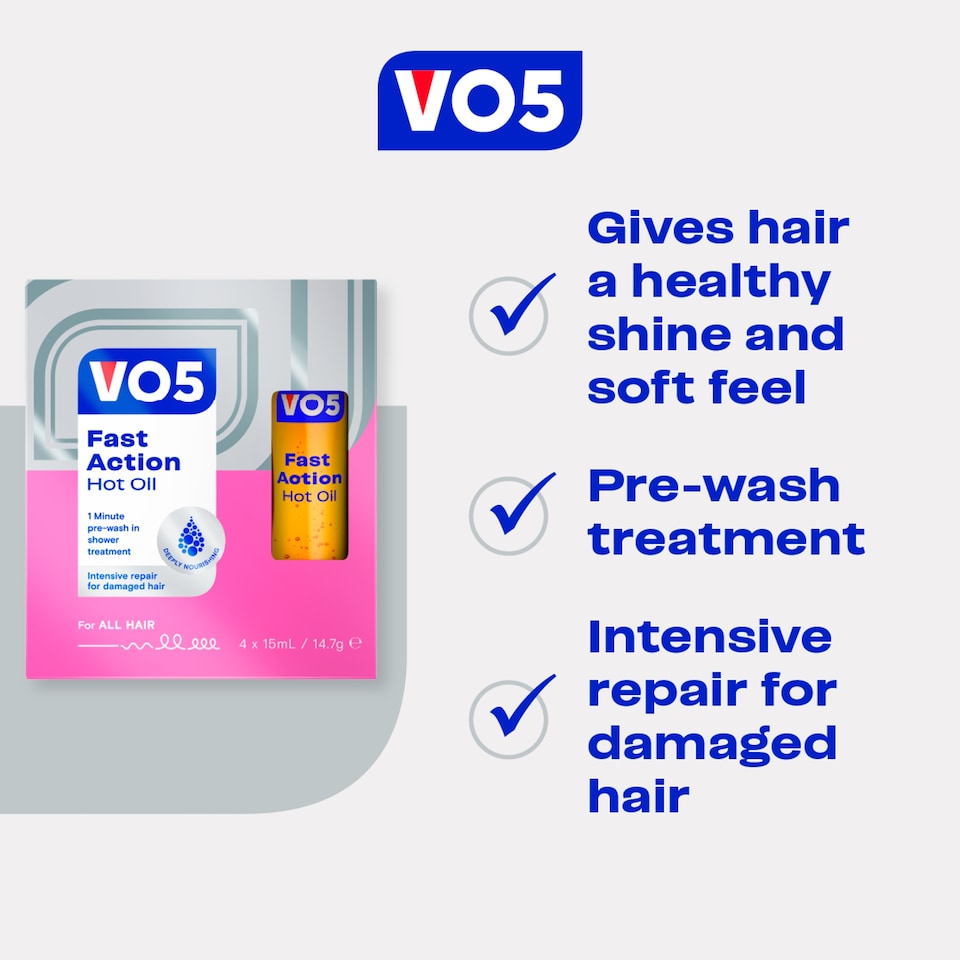 image 1 of Vo5 Nourishing Coconut Hot Oil 4X15ml