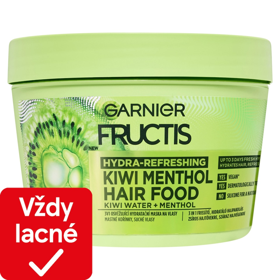 Garnier Fructis 3 in 1 Hydra-Refreshing Kiwi Menthol Hair Food 400 ml