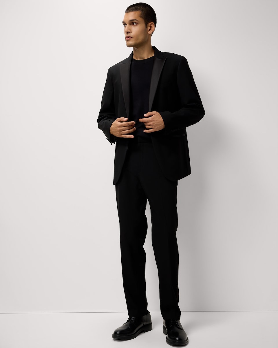 image 1 of F&F Tailored Fit Formal Tuxedo Jacket in Black