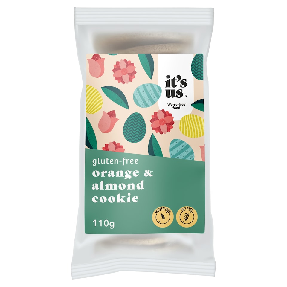 It's Us gluténmentes narancs-mandula ízű omlós keksz 110 g
