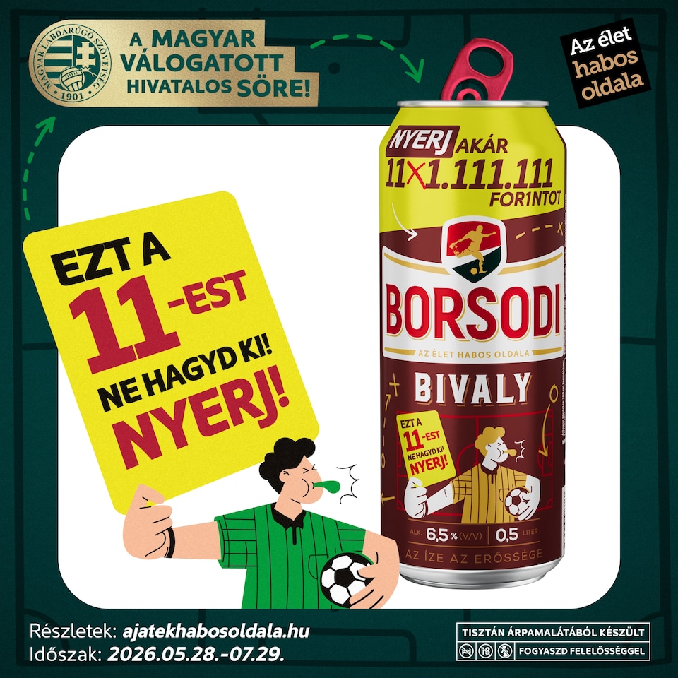 Borsodi Bivaly minőségi világos sör 6,5% 0,5 l