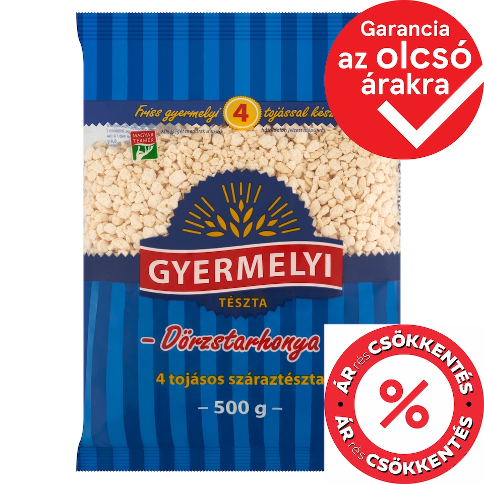 Gyermelyi Egg Barley Dry Pasta with 4 Eggs 500 g