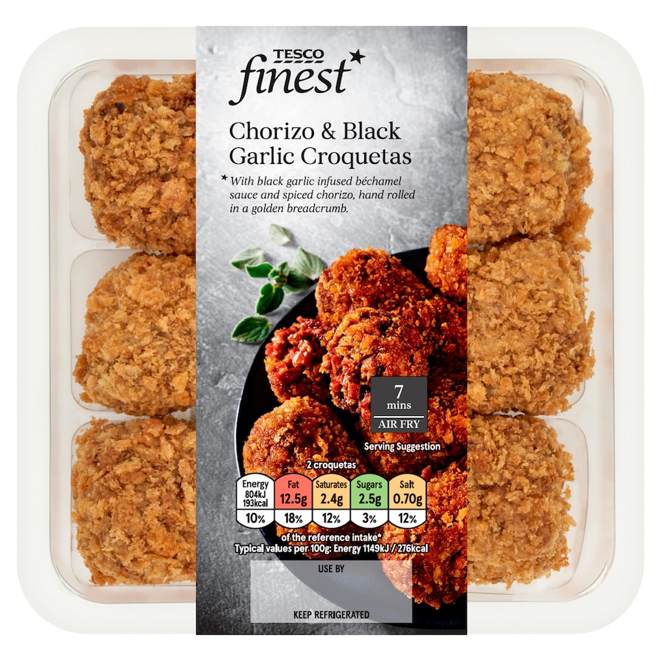 Tesco Finest Chorizo & Black Garlic Croquetas 210g